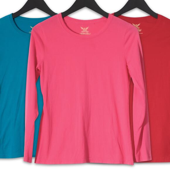 Faded Glory Long Sleeve Shirts (SET OF 3) - Women's Small - Fall and Winter Tees - Picture 1 of 7